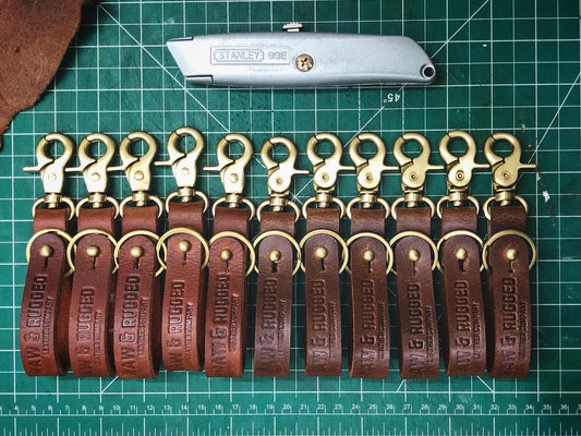 Leather keychain